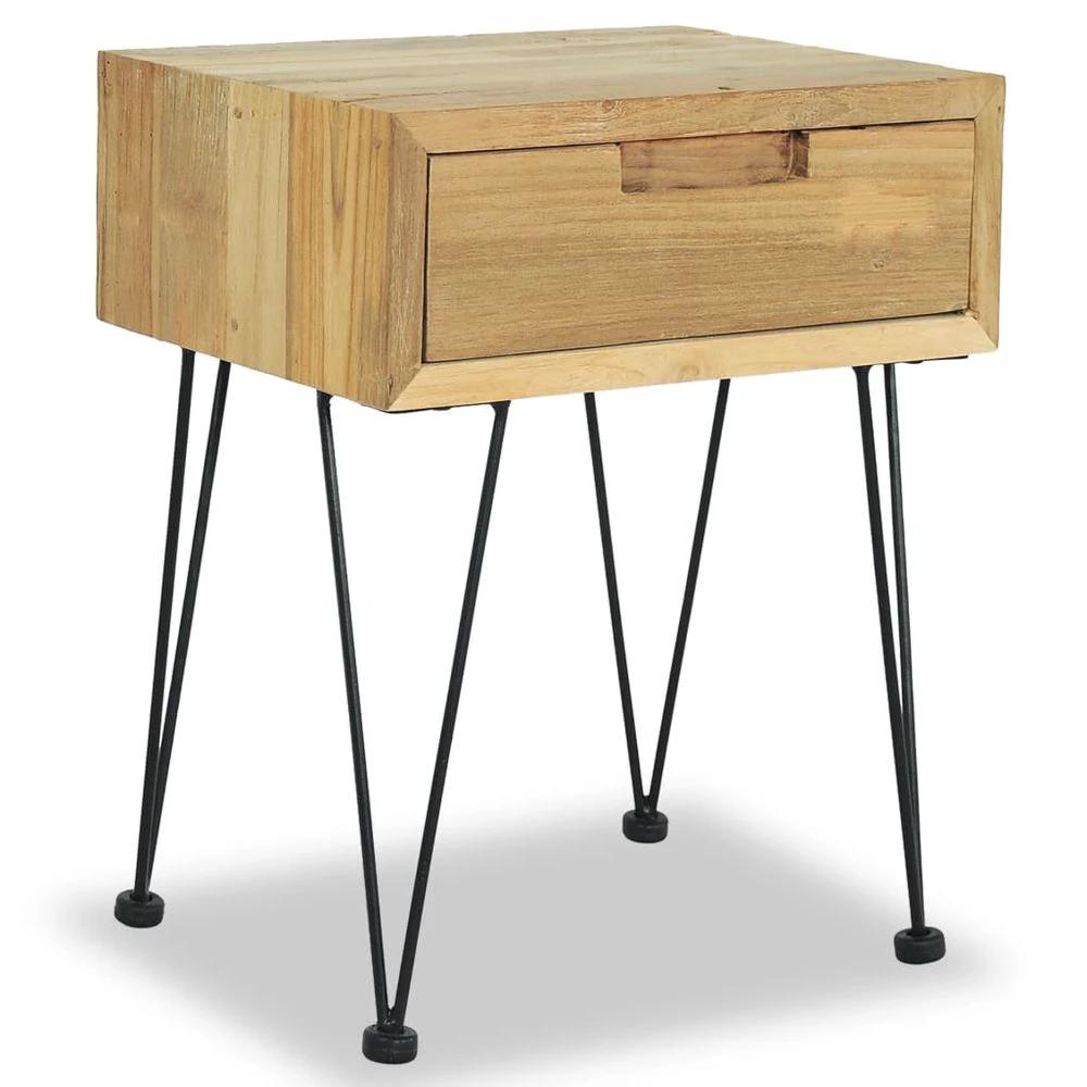 Bedside Cabinet 40x30x50 cm vidaXL Solid Teak by vidaXL
