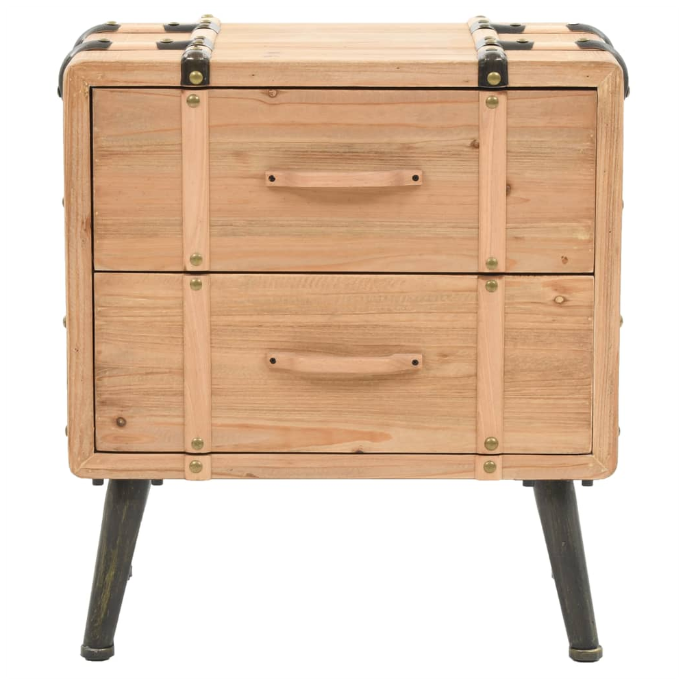 vidaXL Bedside Cabinet Solid Fir Wood 50x35x57 cm vidaXL - Nightstands Bedside Table