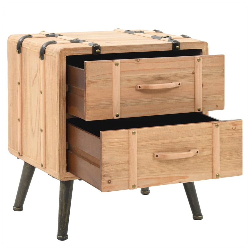 Bedside Cabinet Solid Fir Wood 50x35x57 cm vidaXL by vidaXL