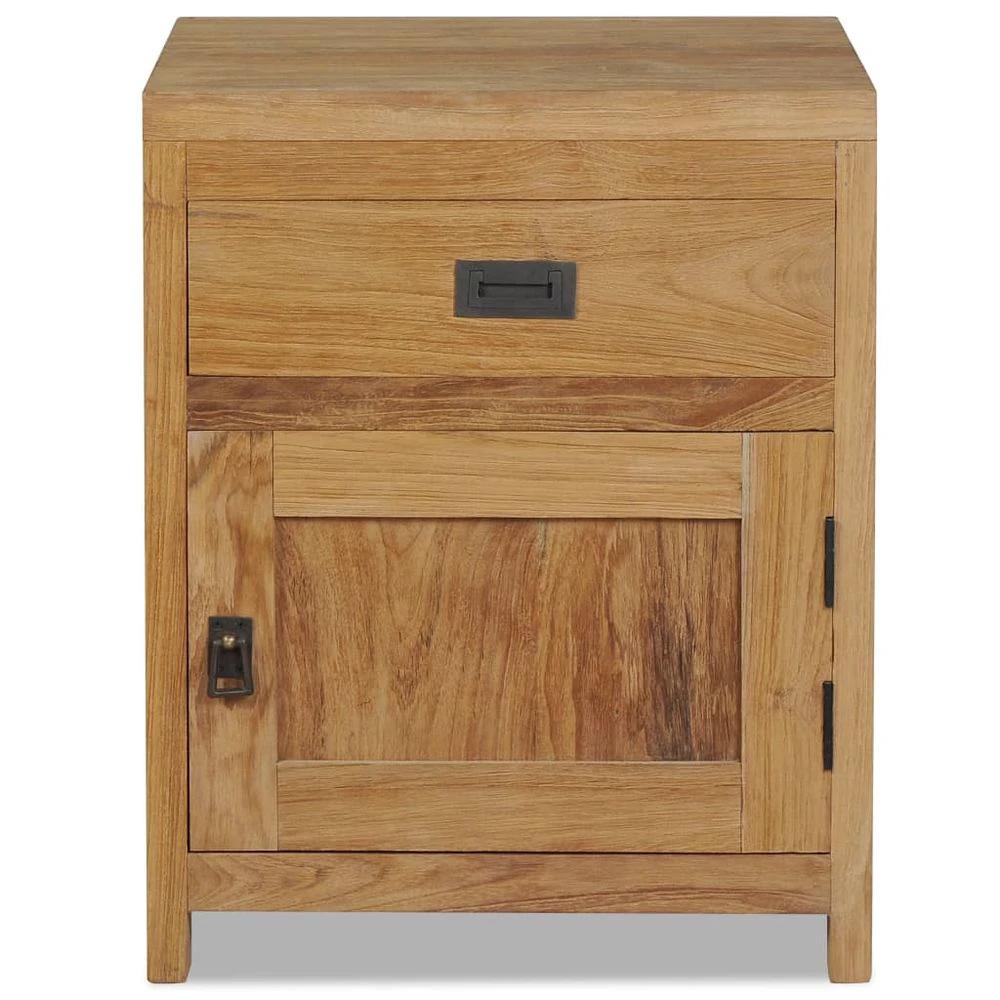 Bedside Cabinet Solid Teak 40x30x50 cm vidaXL by vidaXL