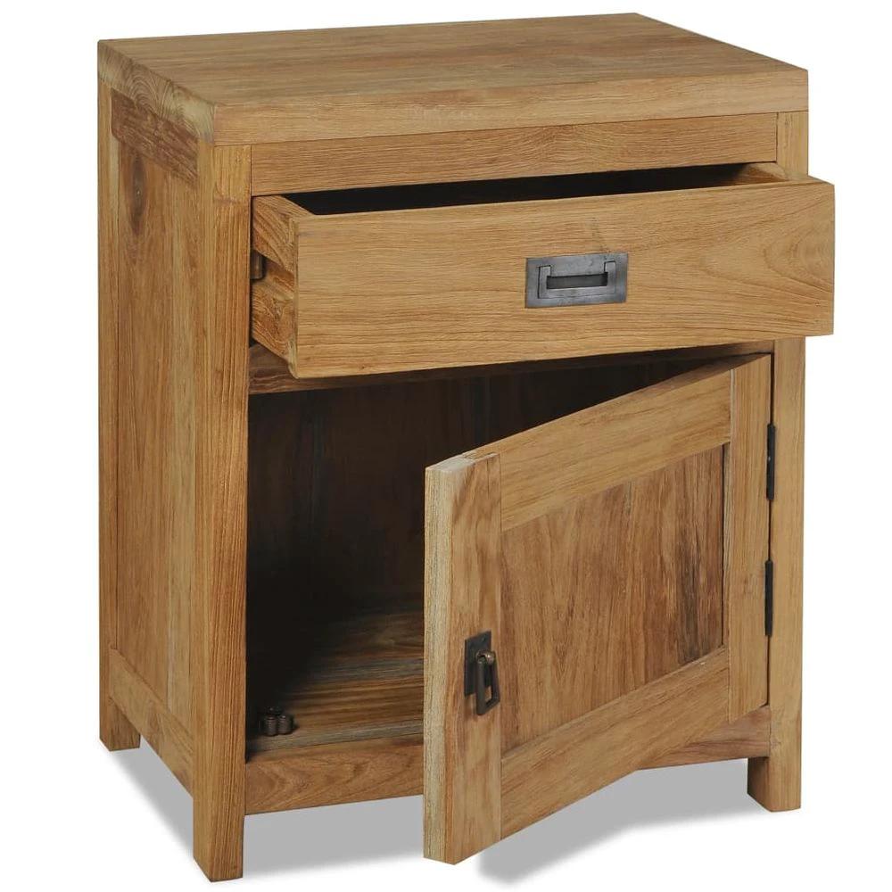 Bedside Cabinet Solid Teak 40x30x50 cm vidaXL by vidaXL
