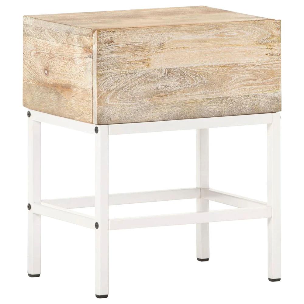 Bedside Table 40x30x50 cm Solid Mango Wood vidaXL by vidaXL