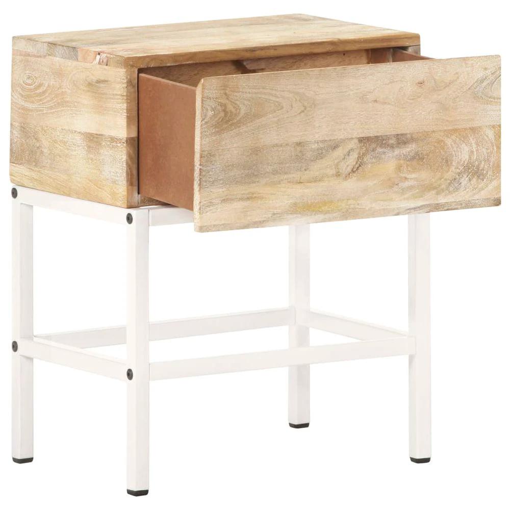 Bedside Table 40x30x50 cm Solid Mango Wood vidaXL by vidaXL