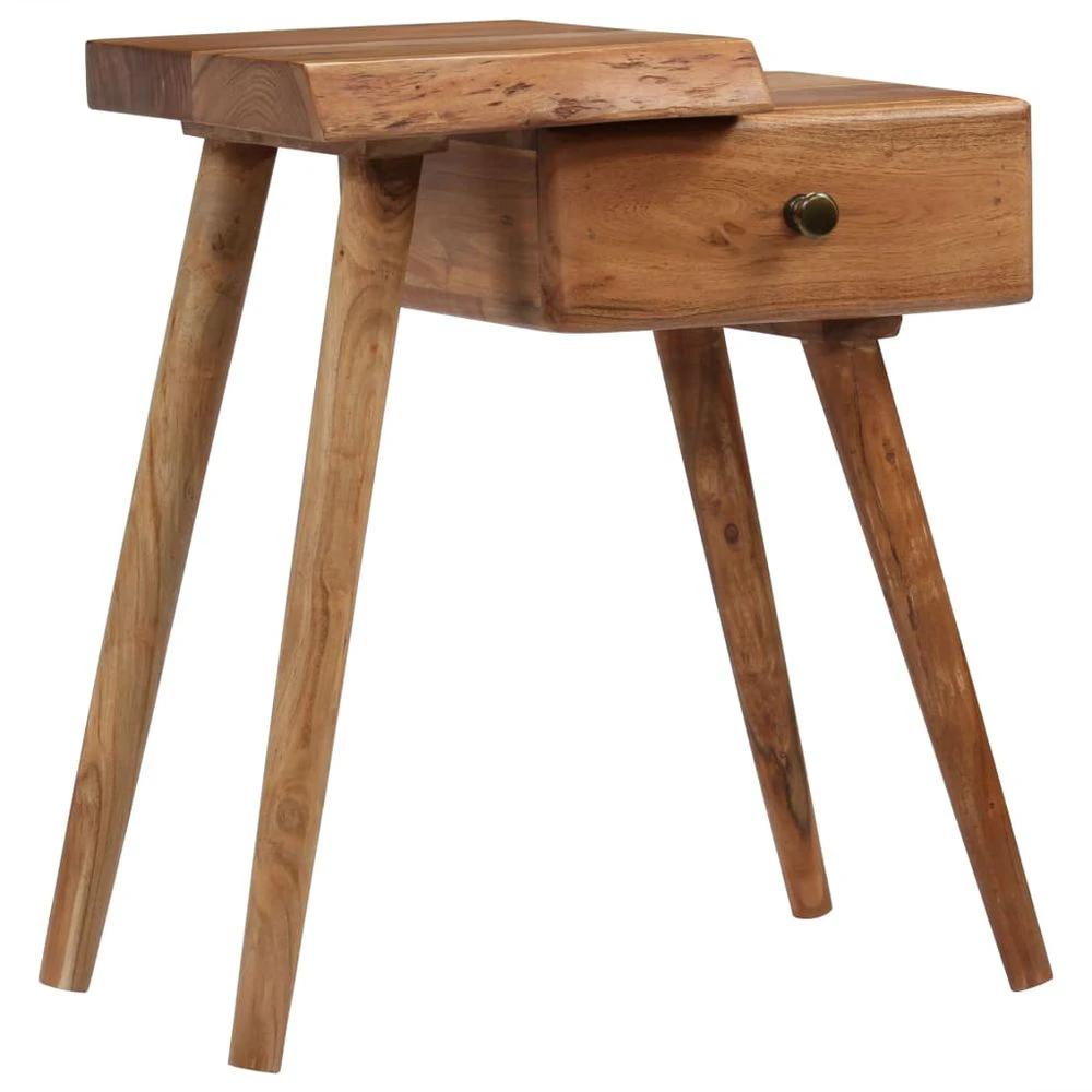 Bedside Table Solid Acacia Wood vidaXL 45x32x55 cm by vidaXL