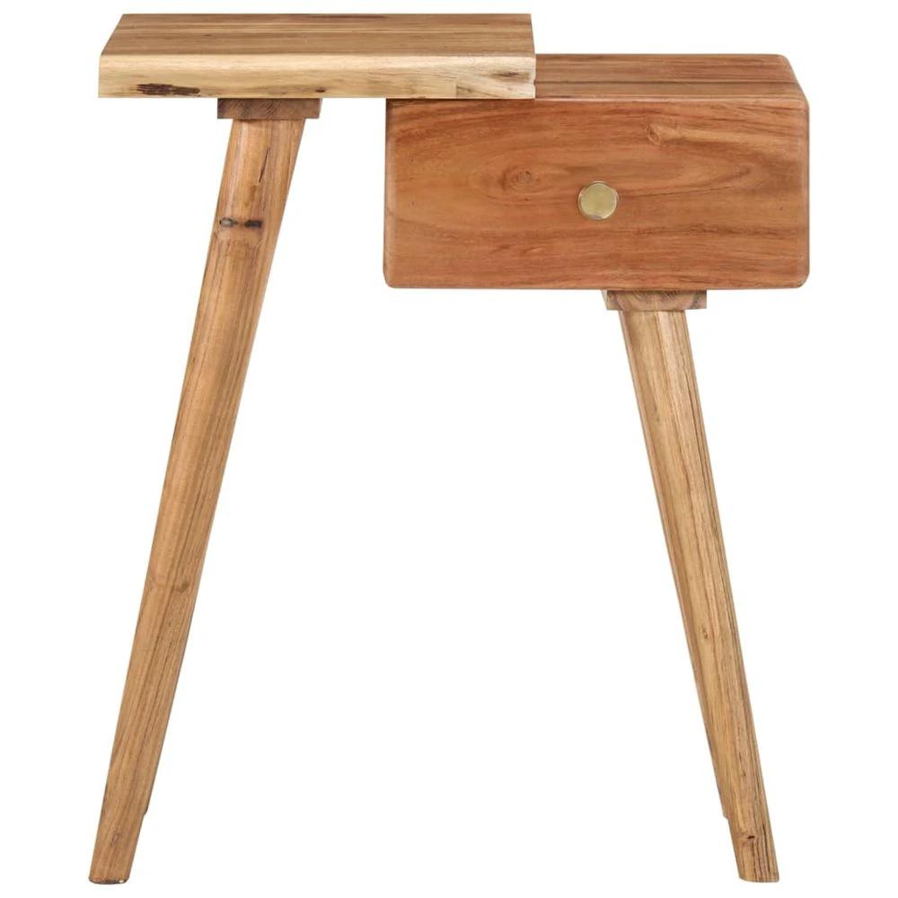 Bedside Table Solid Acacia Wood vidaXL 45x32x55 cm by vidaXL