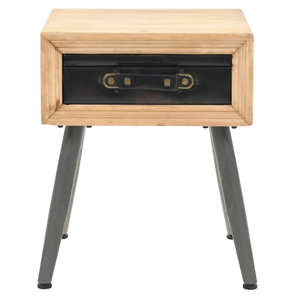 Bedside Table Solid Fir Wood vidaXL 43x38x50 cm by vidaXL
