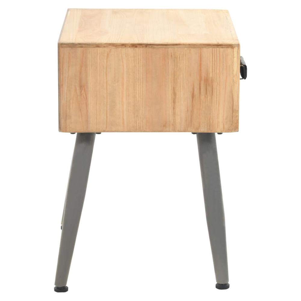 Bedside Table Solid Fir Wood vidaXL 43x38x50 cm by vidaXL