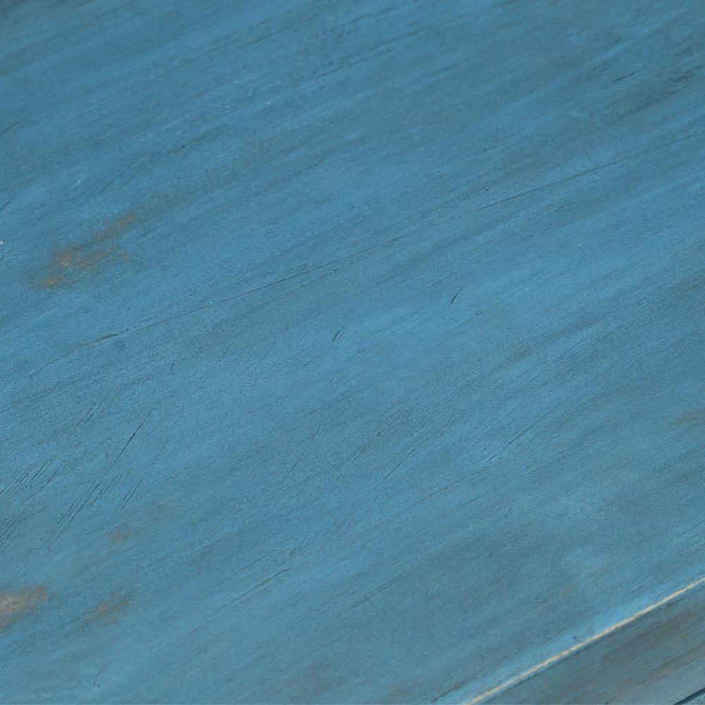 Bedside Table Solid Mango Wood vidaXL 40x30x50 cm Blue by vidaXL