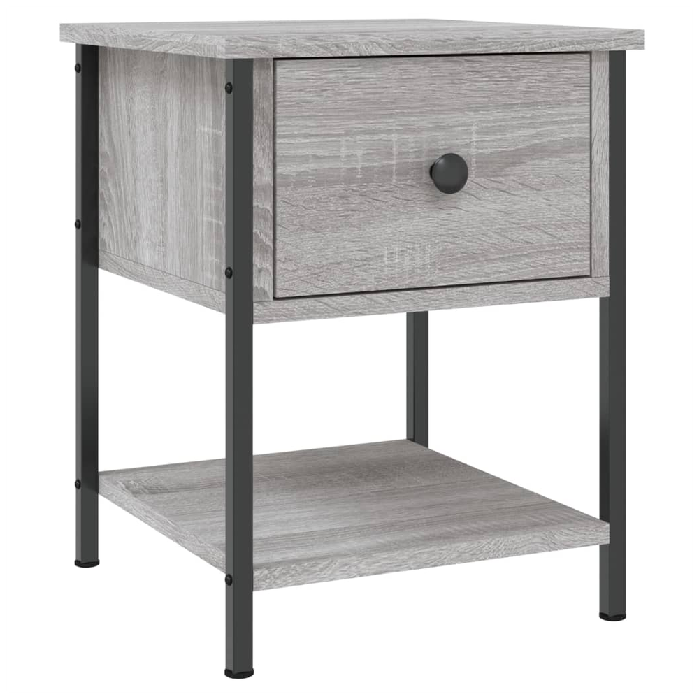 vidaXL vidaXL Bedside Table Grey Sonoma 34x35.5x45 cm Engineered Wood - Nightstands Bedside Table