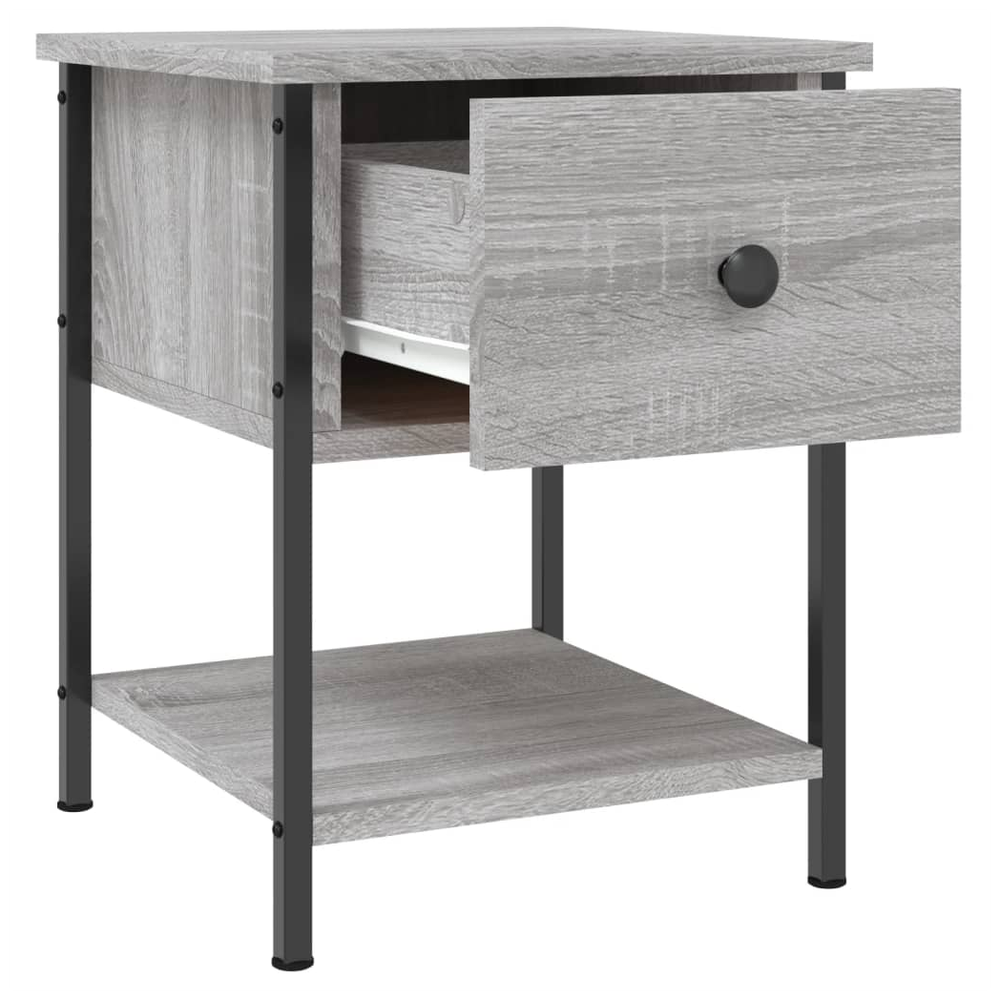 vidaXL vidaXL Bedside Table Grey Sonoma 34x35.5x45 cm Engineered Wood - Nightstands Bedside Table