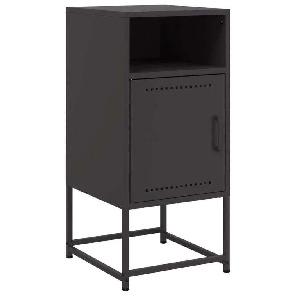 Bedside Cabinet Black 36x39x78 cm vidaXL Steel by vidaXL
