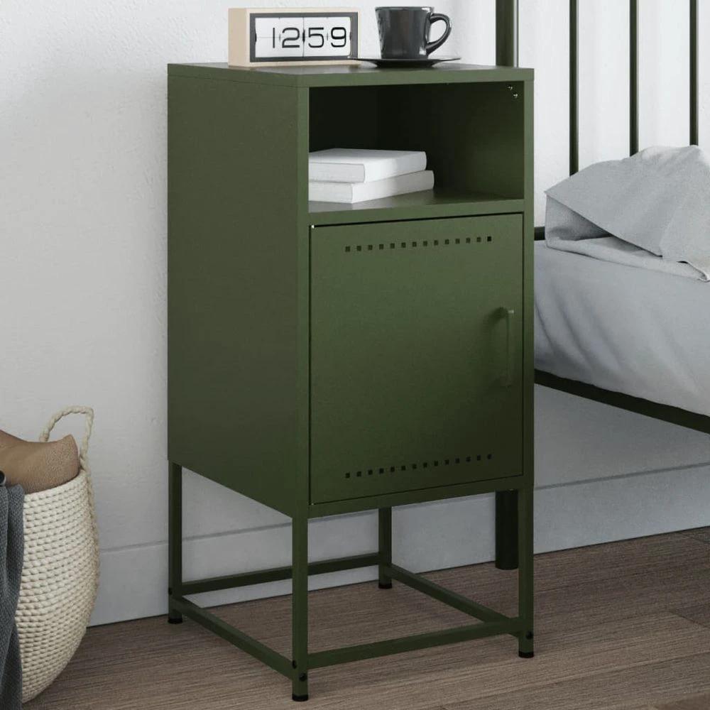 Bedside Cabinet Black 36x39x78 cm vidaXL Steel by vidaXL