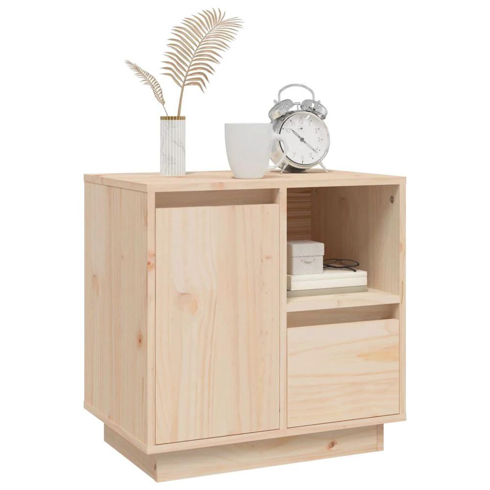 vidaXL Bedside Cabinet 50x34x50 cm vidaXL Solid Wood Pine - Nightstands Bedside Table