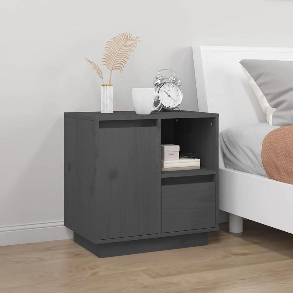 vidaXL Bedside Cabinet 50x34x50 cm vidaXL Solid Wood Pine - Nightstands Bedside Table