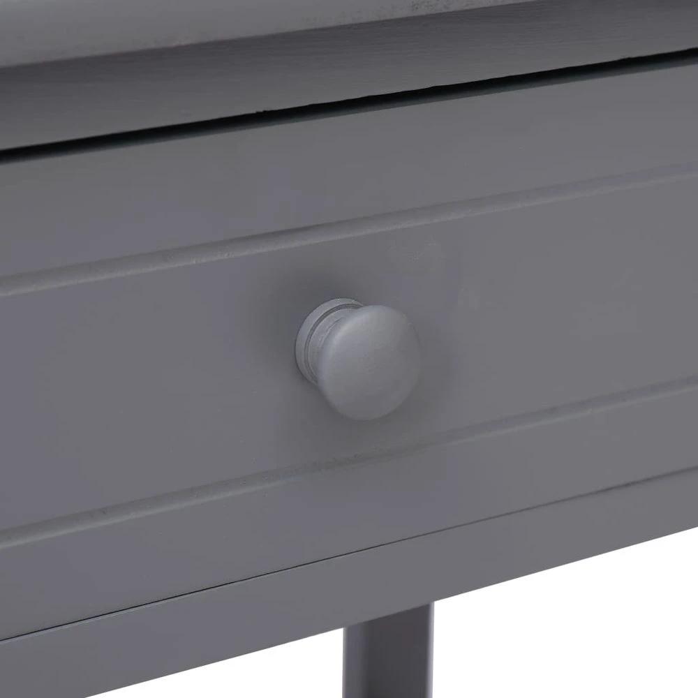 vidaXL Nightstand Grey 40x29x42 cm vidaXL Paulownia Wood - Nightstands Bedside Table