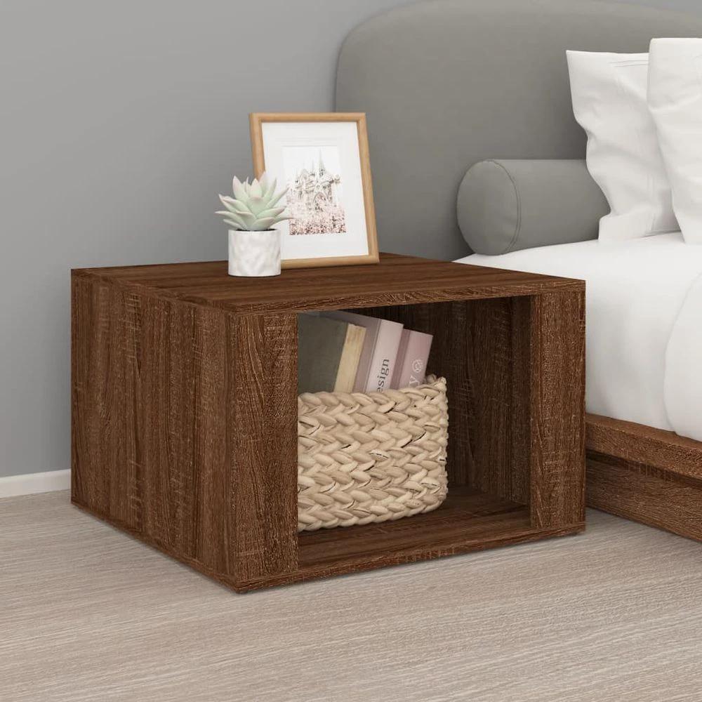 Bedside Table White 57x55x36 cm vidaXL Engineered Wood by vidaXL