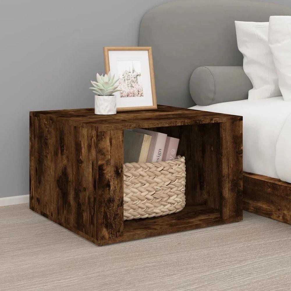Bedside Table White 57x55x36 cm vidaXL Engineered Wood by vidaXL