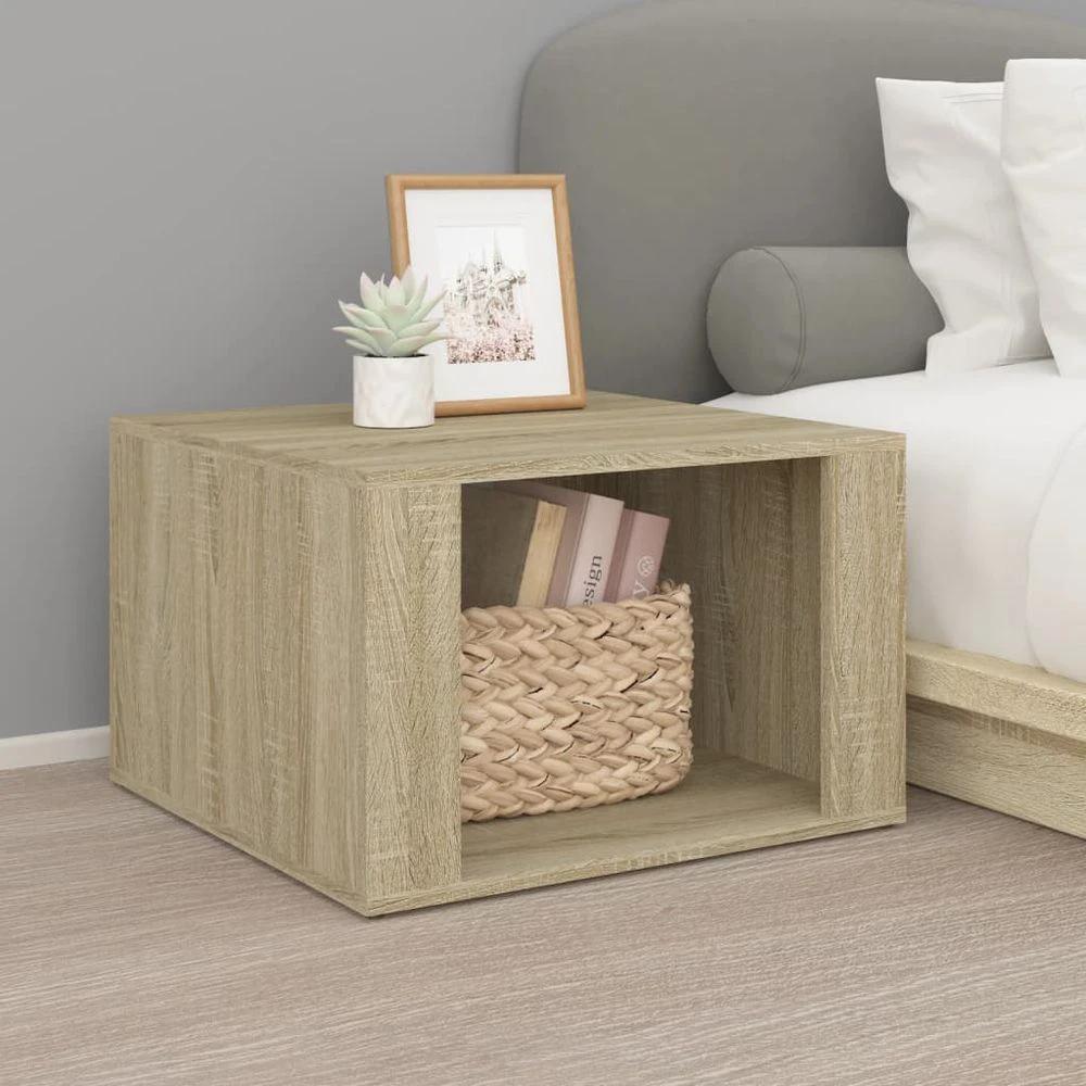 Bedside Table White 57x55x36 cm vidaXL Engineered Wood by vidaXL