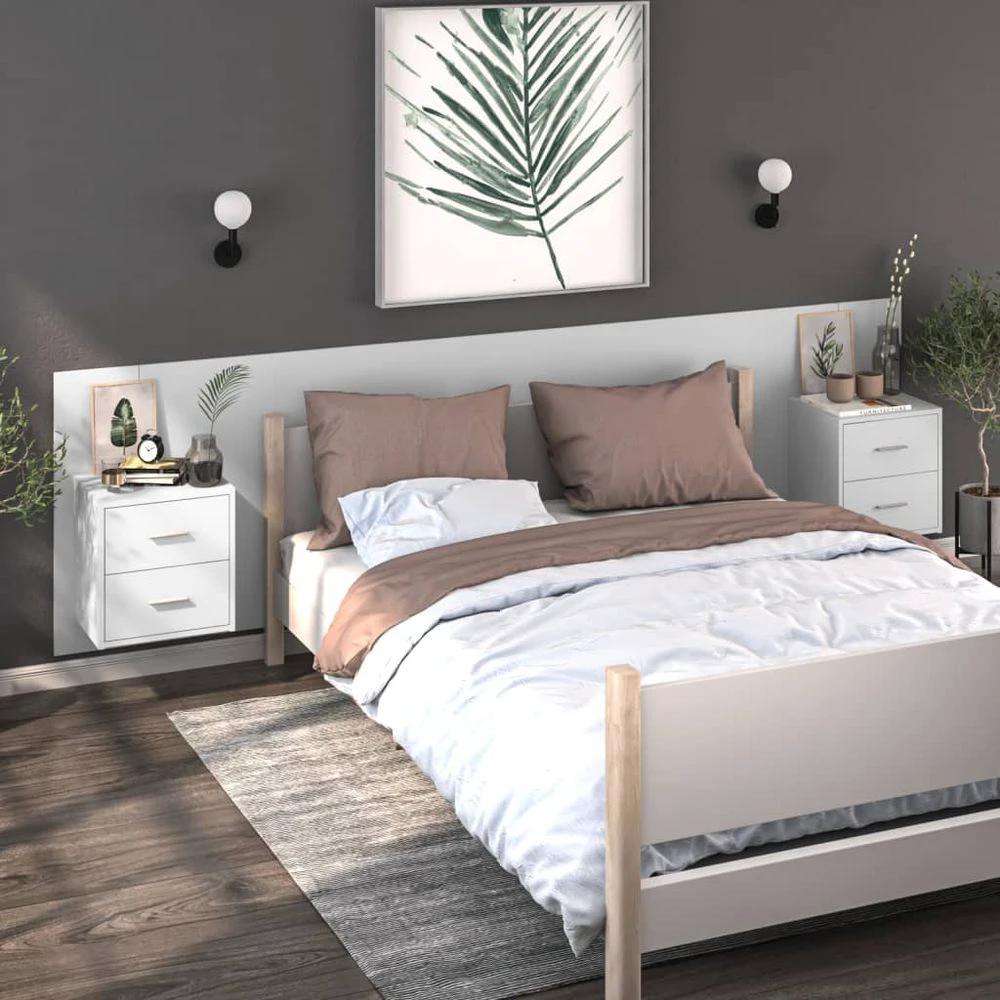 Wall-mounted Bedside Cabinet Brown Oak by vidaXL
