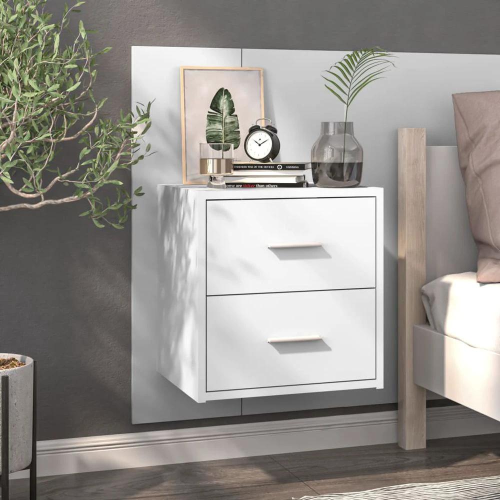 Wall-mounted Bedside Cabinet Brown Oak by vidaXL