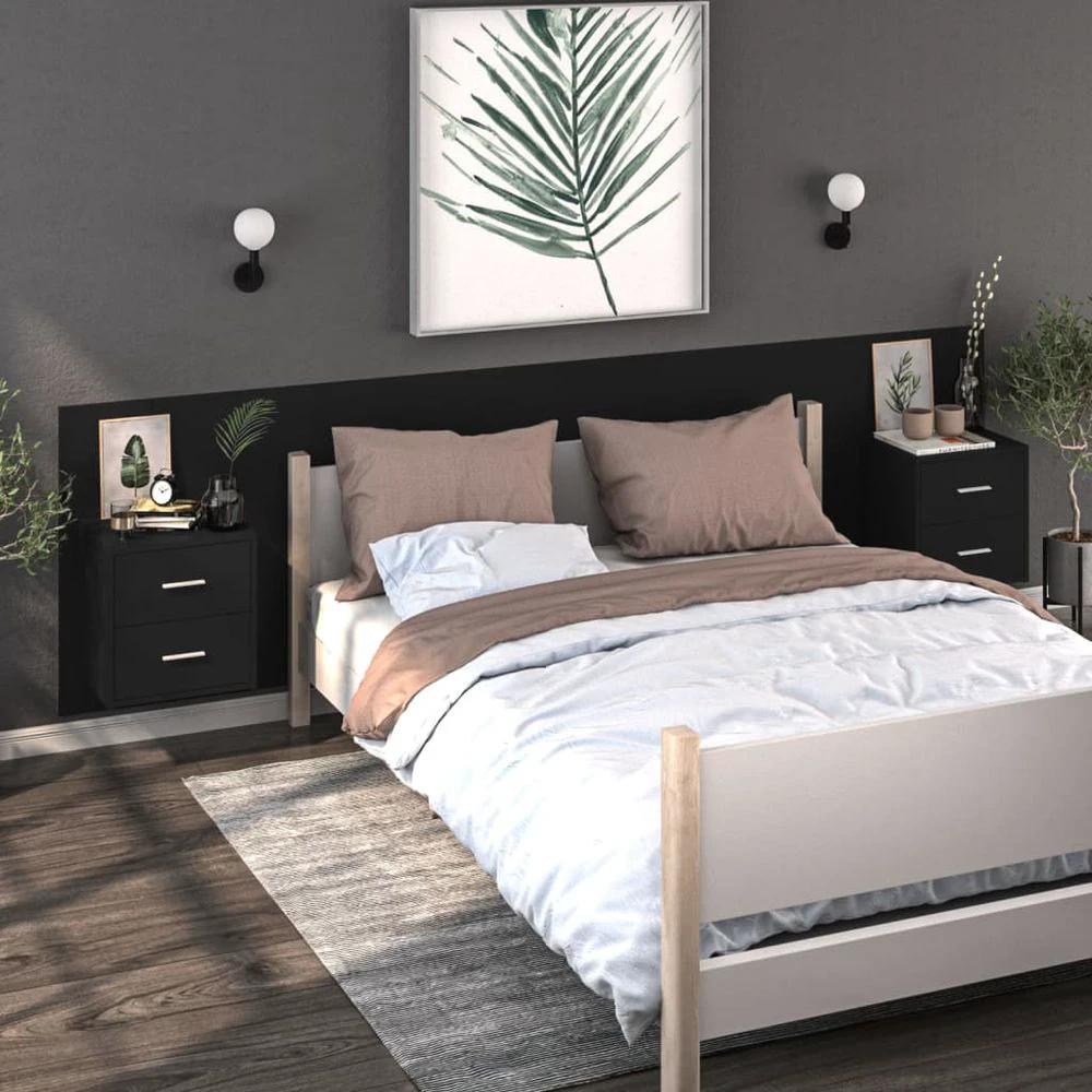 Wall-mounted Bedside Cabinet Brown Oak by vidaXL