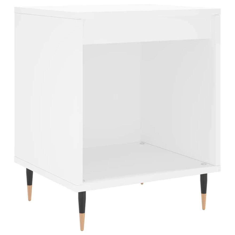 vidaXL Bedside Cabinet White 40x35x50 cm vidaXL Engineered Wood - Nightstands Bedside Table