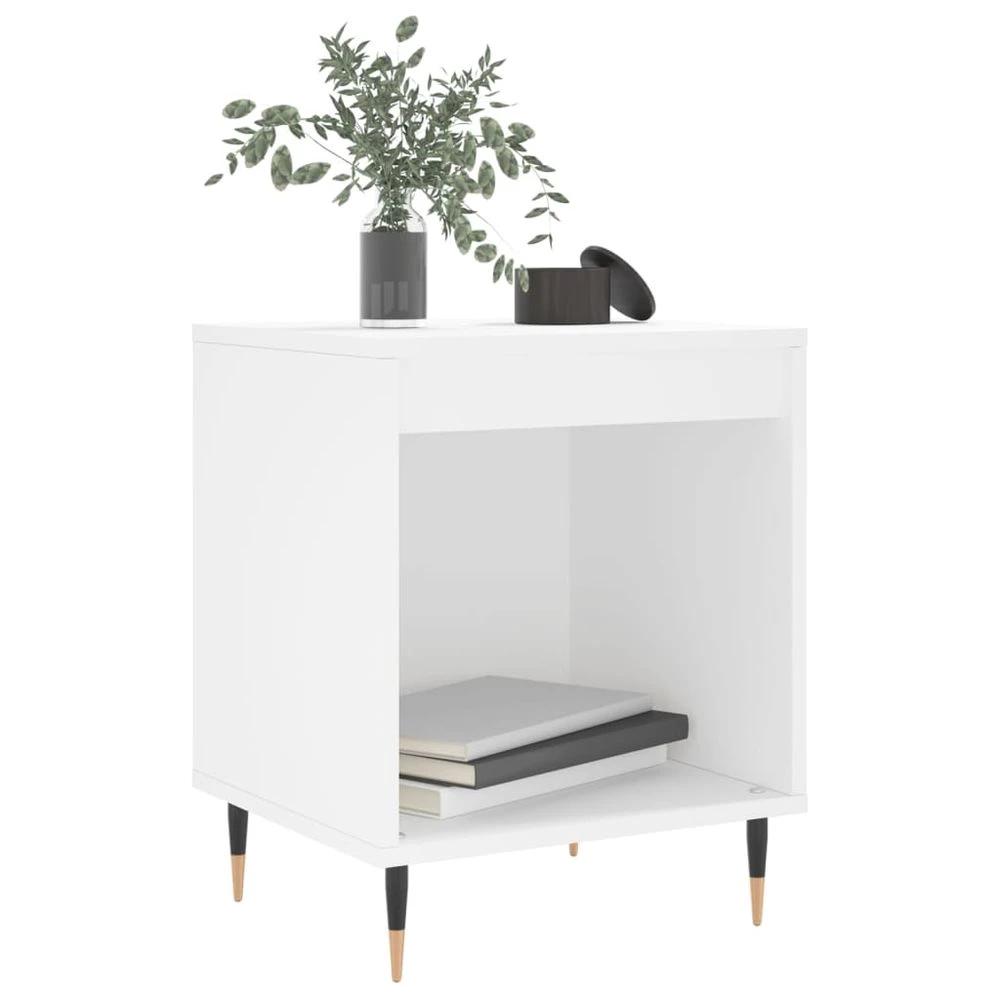 vidaXL Bedside Cabinet White 40x35x50 cm vidaXL Engineered Wood - Nightstands Bedside Table