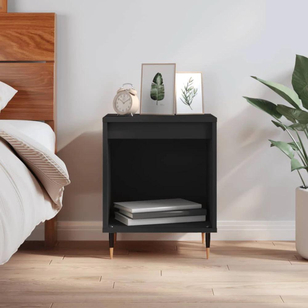 Bedside Cabinet White 40x35x50 cm vidaXL Engineered Wood by vidaXL