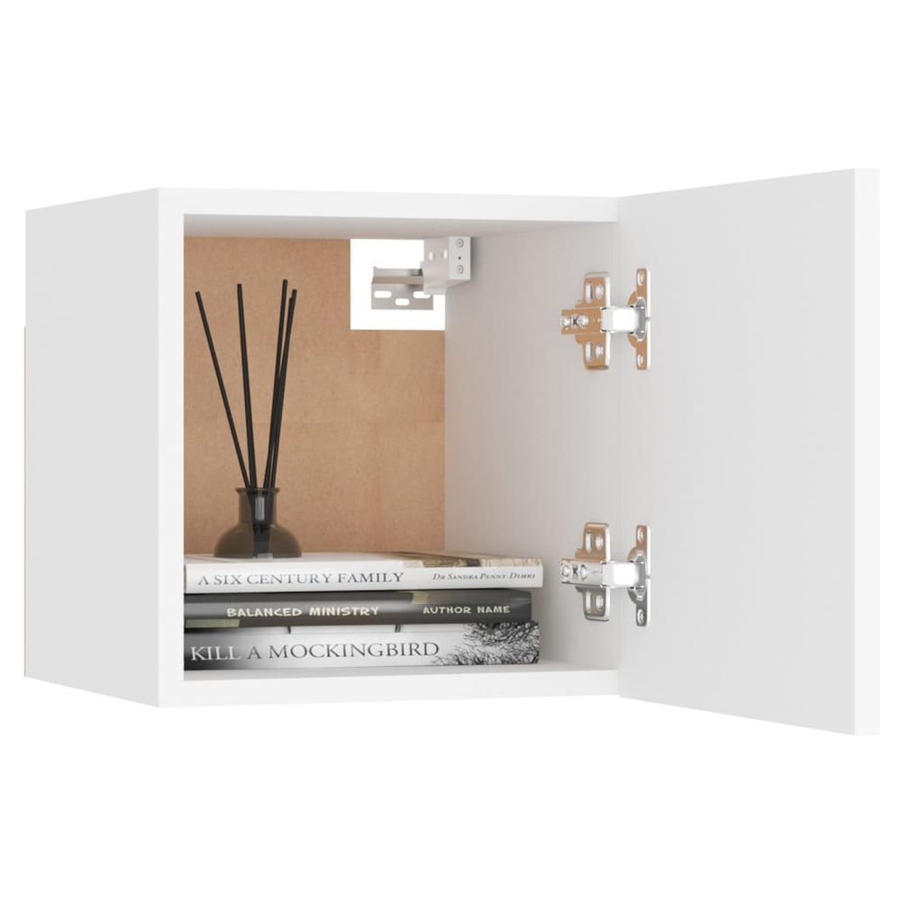 vidaXL Bedside Cabinet White 30.5x30x30 cm vidaXL Engineered Wood - Nightstands Bedside Table