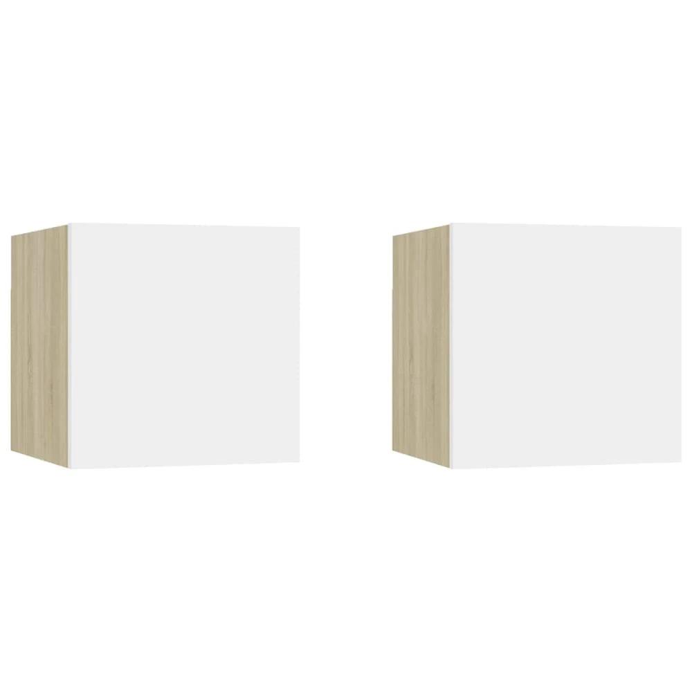 vidaXL Bedside Cabinet White 30.5x30x30 cm vidaXL Engineered Wood - Nightstands Bedside Table