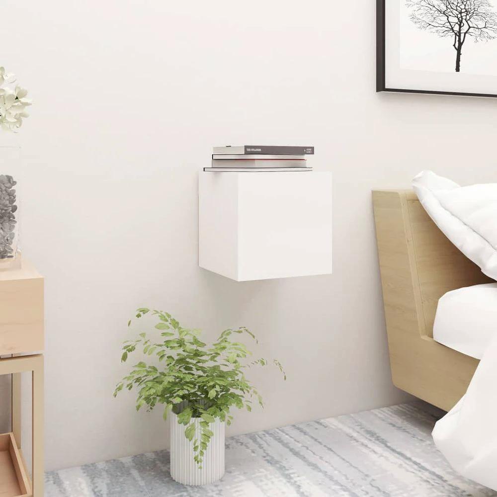 vidaXL Bedside Cabinet White 30.5x30x30 cm vidaXL Engineered Wood - Nightstands Bedside Table