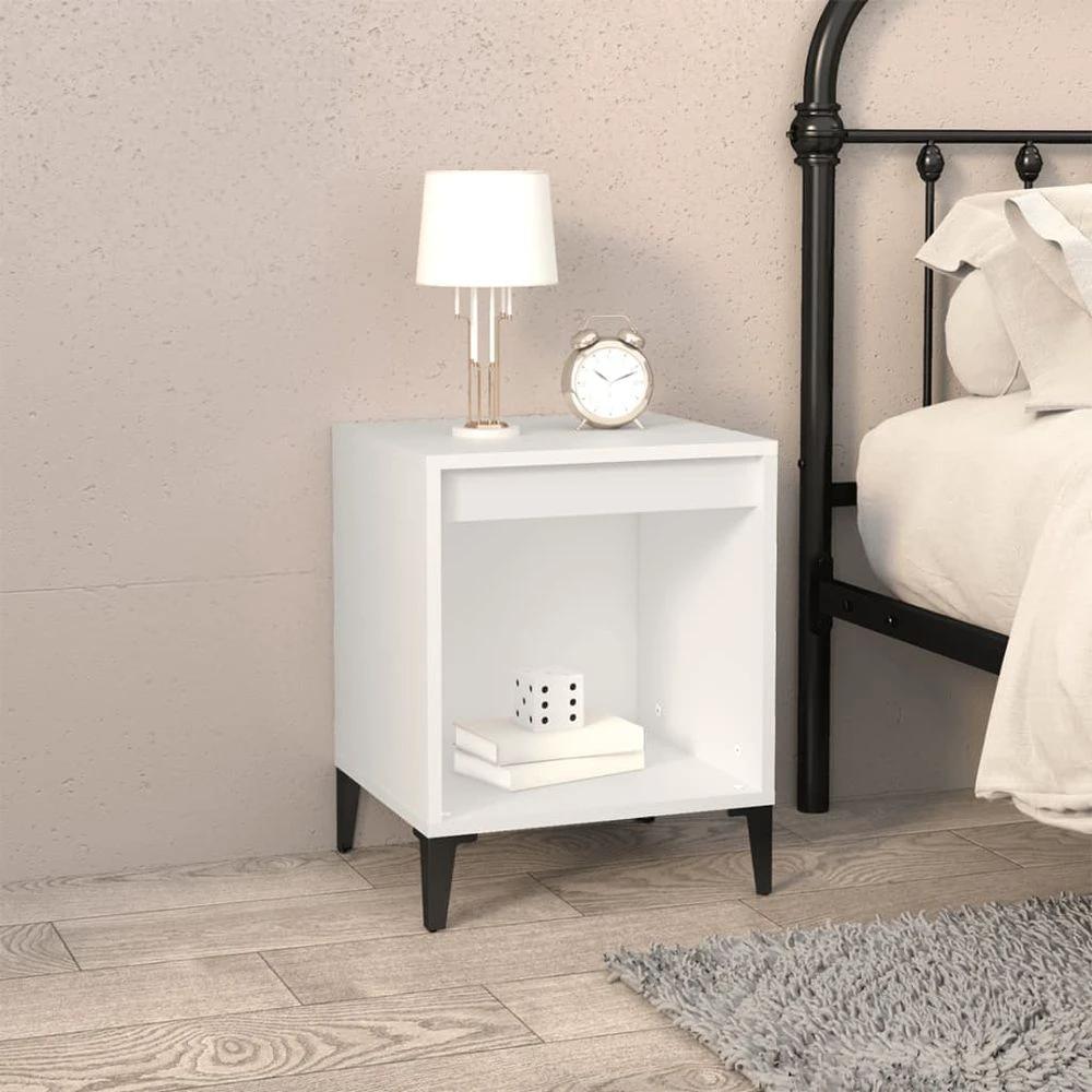 vidaXL Bedside Cabinet White 40x35x50 cm vidaXL - Nightstands Bedside Table
