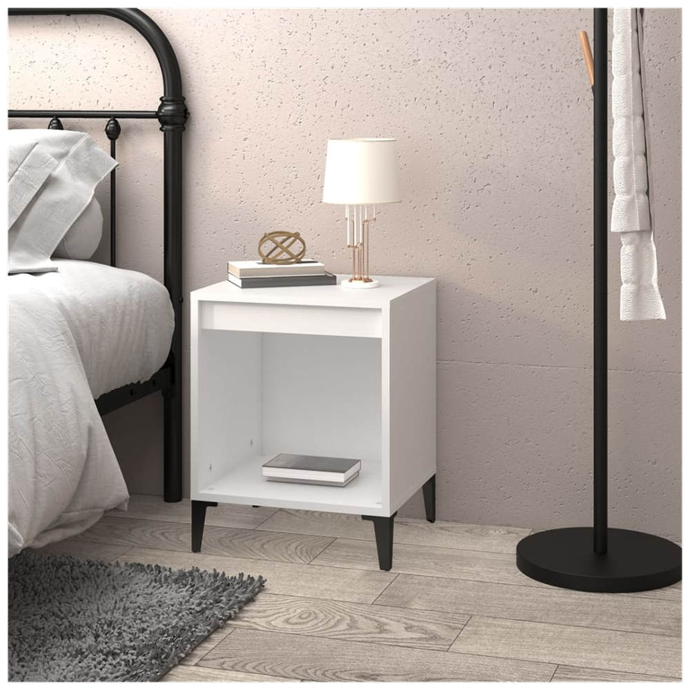vidaXL Bedside Cabinet White 40x35x50 cm vidaXL - Nightstands Bedside Table