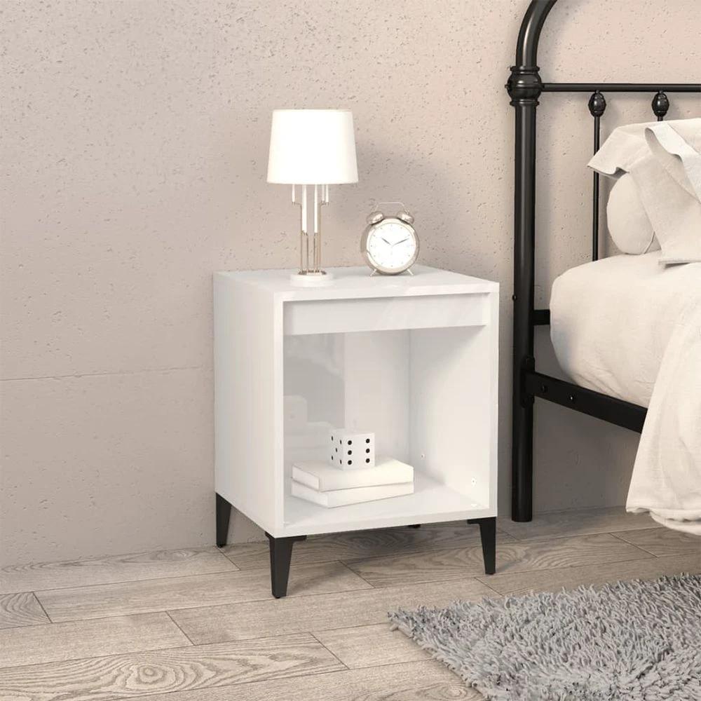 vidaXL Bedside Cabinet White 40x35x50 cm vidaXL - Nightstands Bedside Table