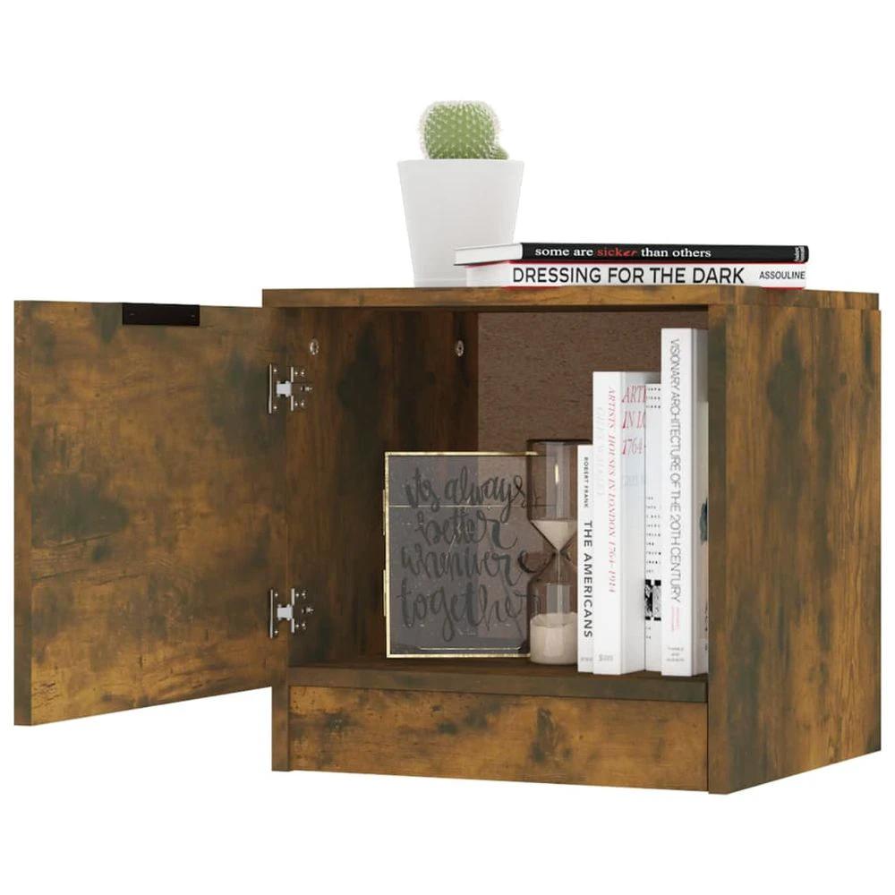 Bedside Cabinet Smoked Oak 40x39x40 cm vidaXL by vidaXL