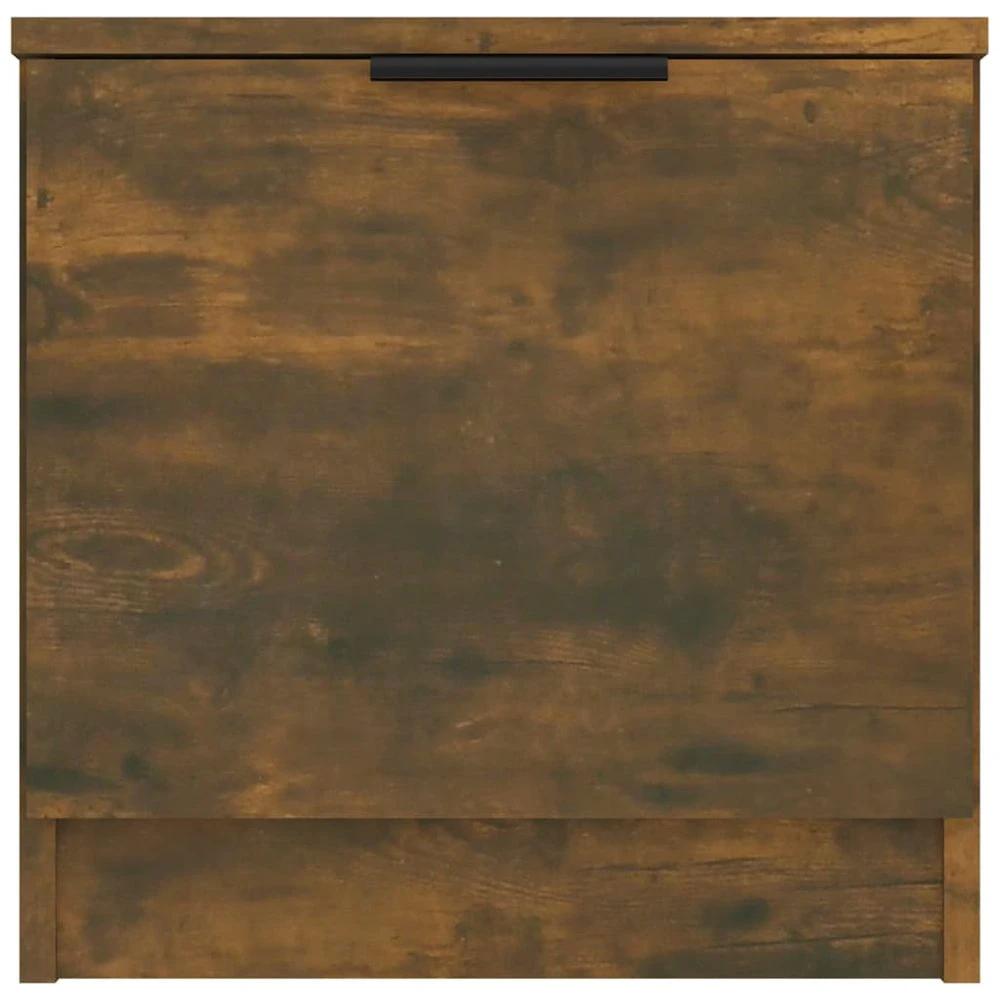 Bedside Cabinet Smoked Oak 40x39x40 cm vidaXL by vidaXL