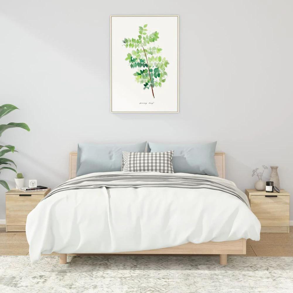 Bedside Cabinet Smoked Oak 40x39x40 cm vidaXL by vidaXL