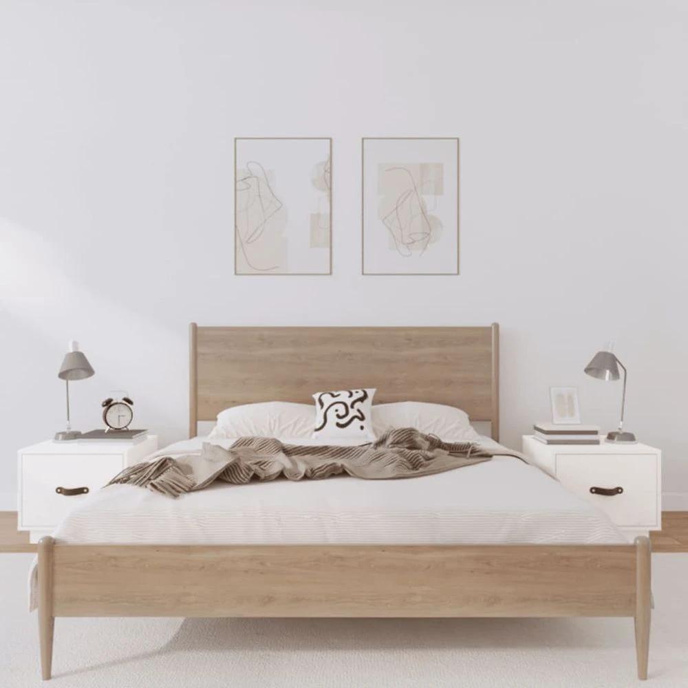 Bedside Cabinet 40x34x35 cm vidaXL Solid Wood Pine by vidaXL