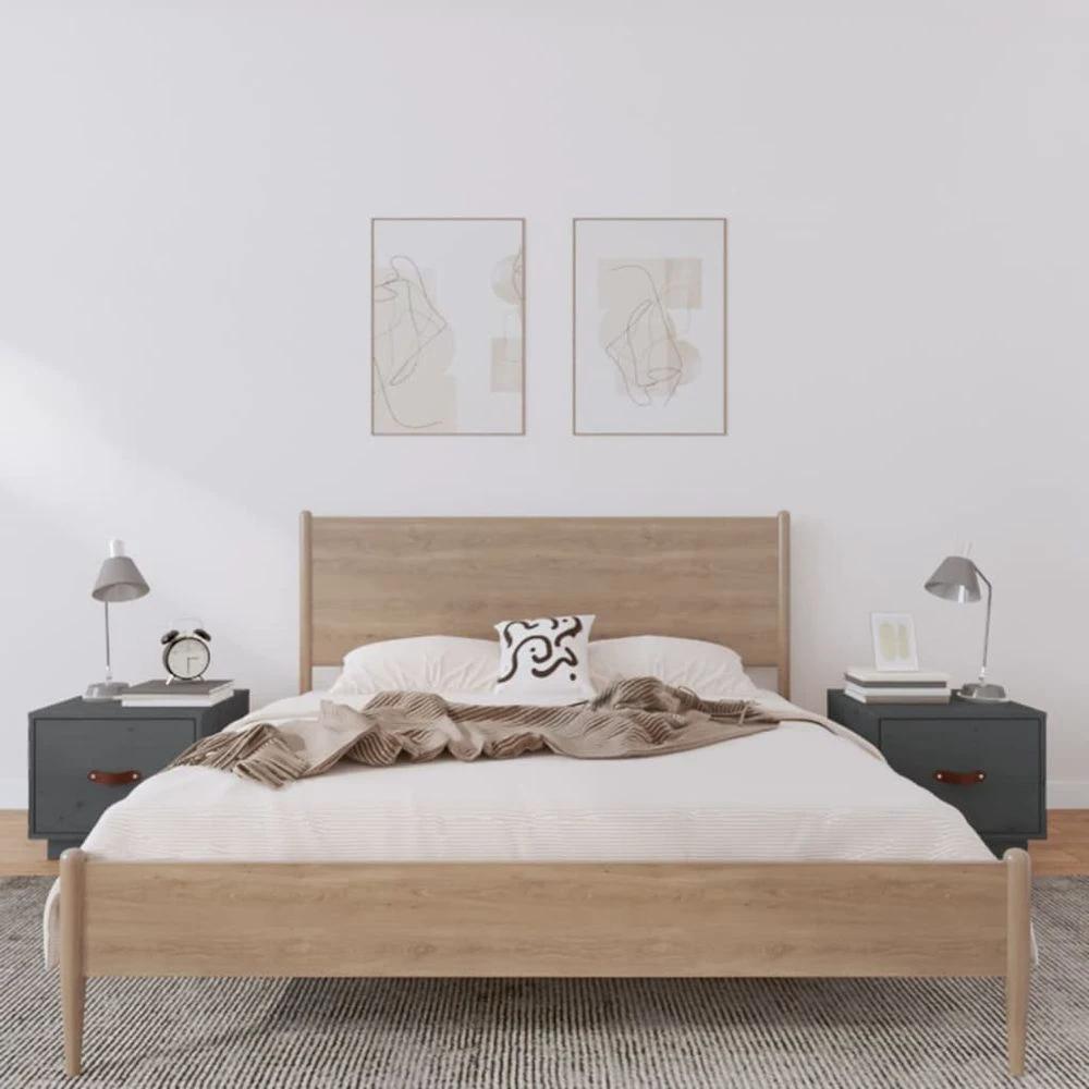 vidaXL Bedside Cabinet 40x34x35 cm vidaXL Solid Wood Pine - Nightstands Bedside Table