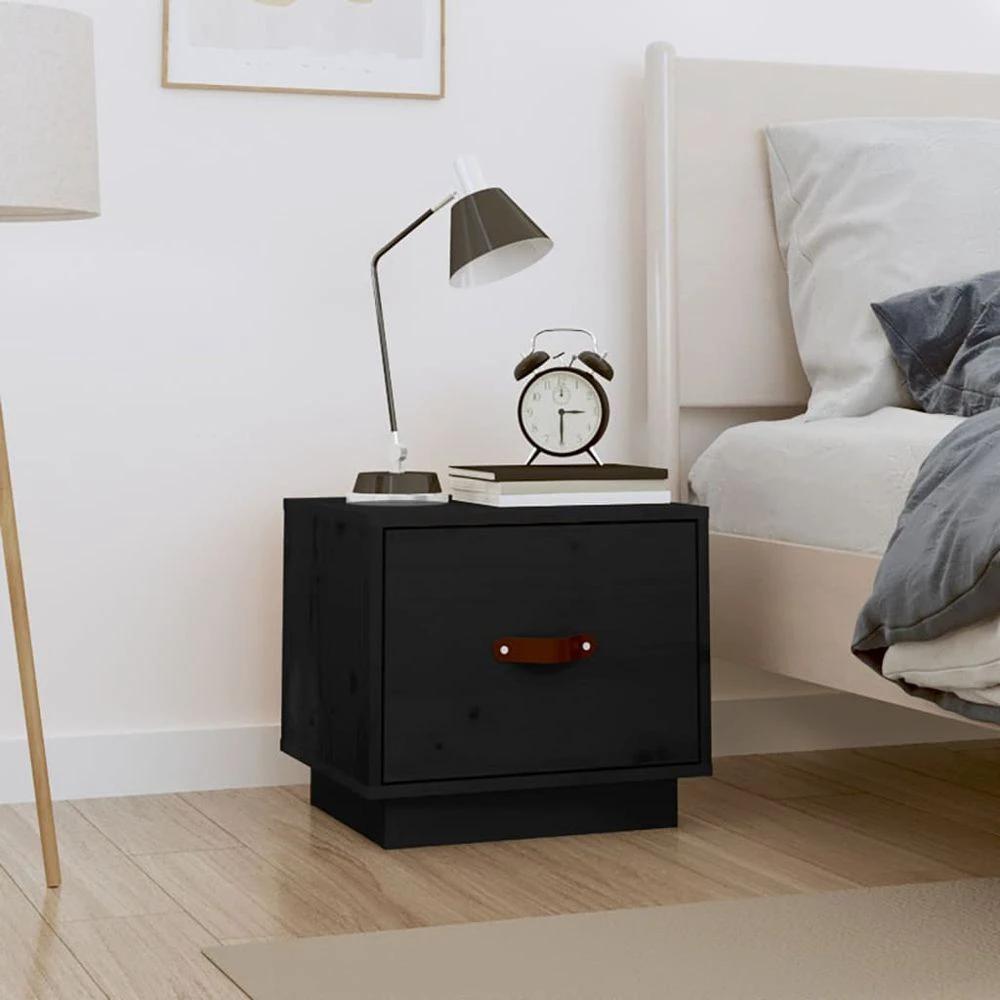 vidaXL Bedside Cabinet 40x34x35 cm vidaXL Solid Wood Pine - Nightstands Bedside Table