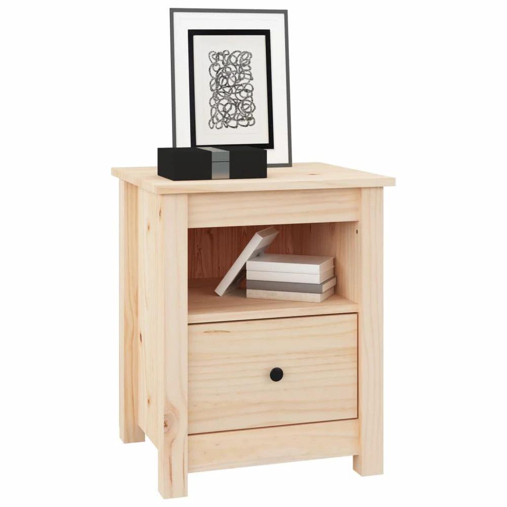 Bedside Cabinet 40x35x49 cm vidaXL Solid Wood Pine by vidaXL