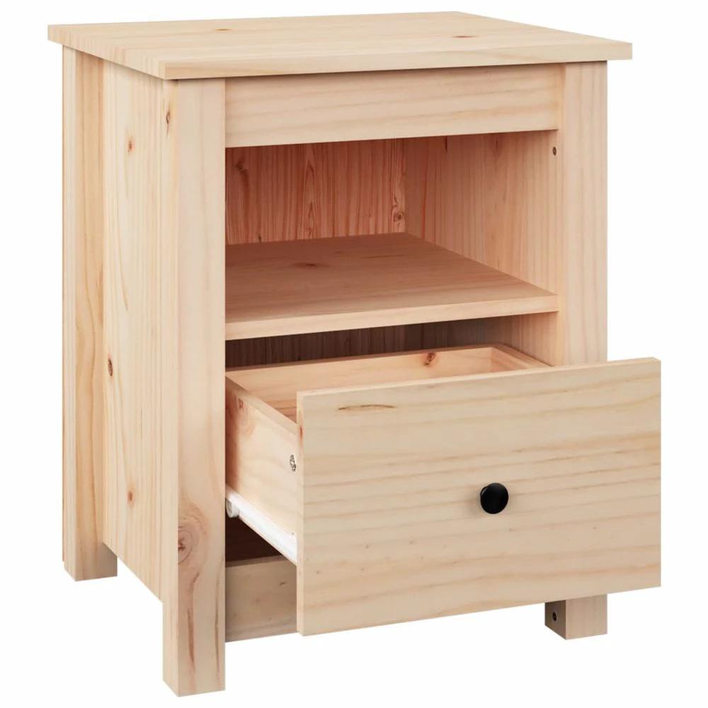 Bedside Cabinet 40x35x49 cm vidaXL Solid Wood Pine by vidaXL