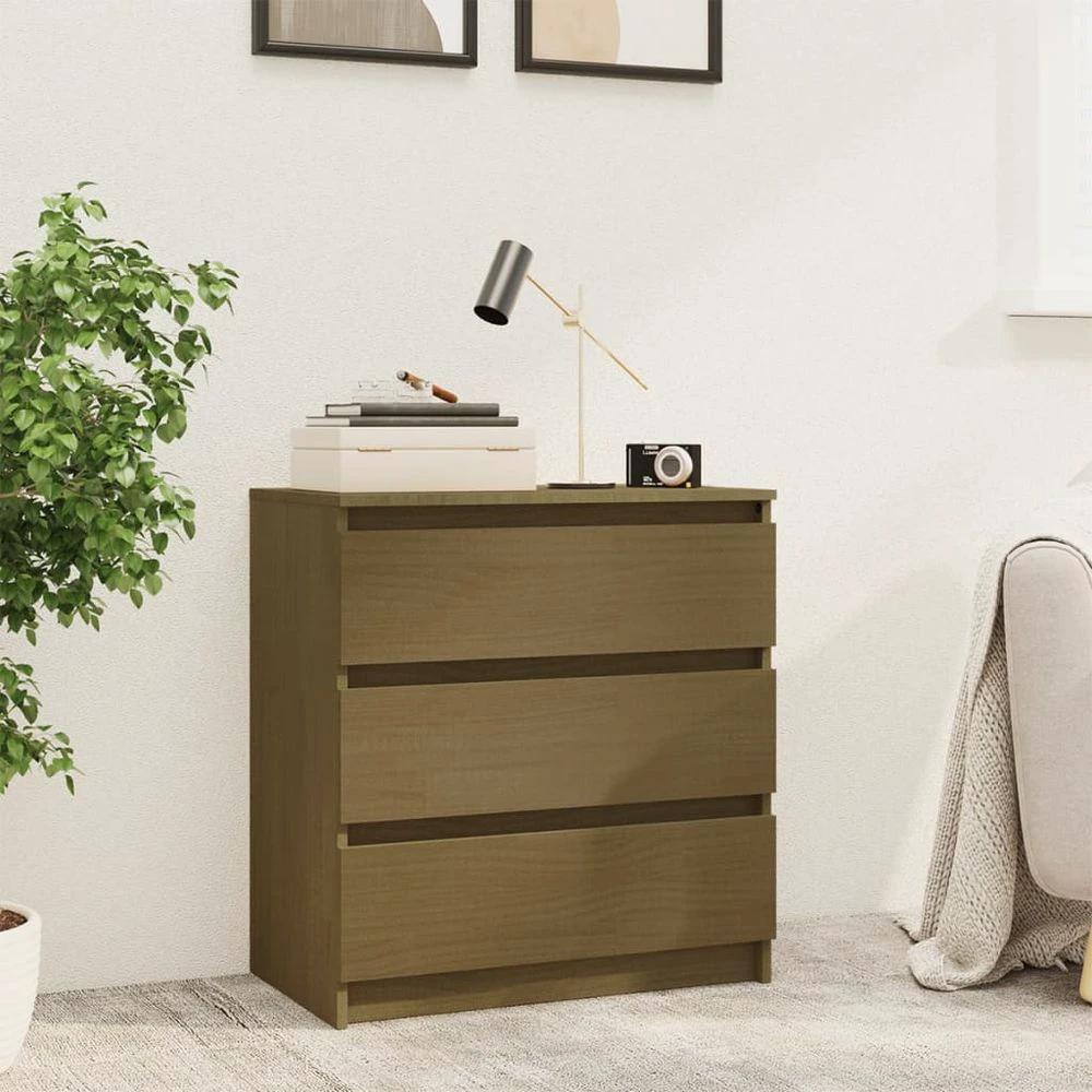vidaXL Bedside Cabinet 60x36x64 cm vidaXL Solid Pinewood - Nightstands Bedside Table