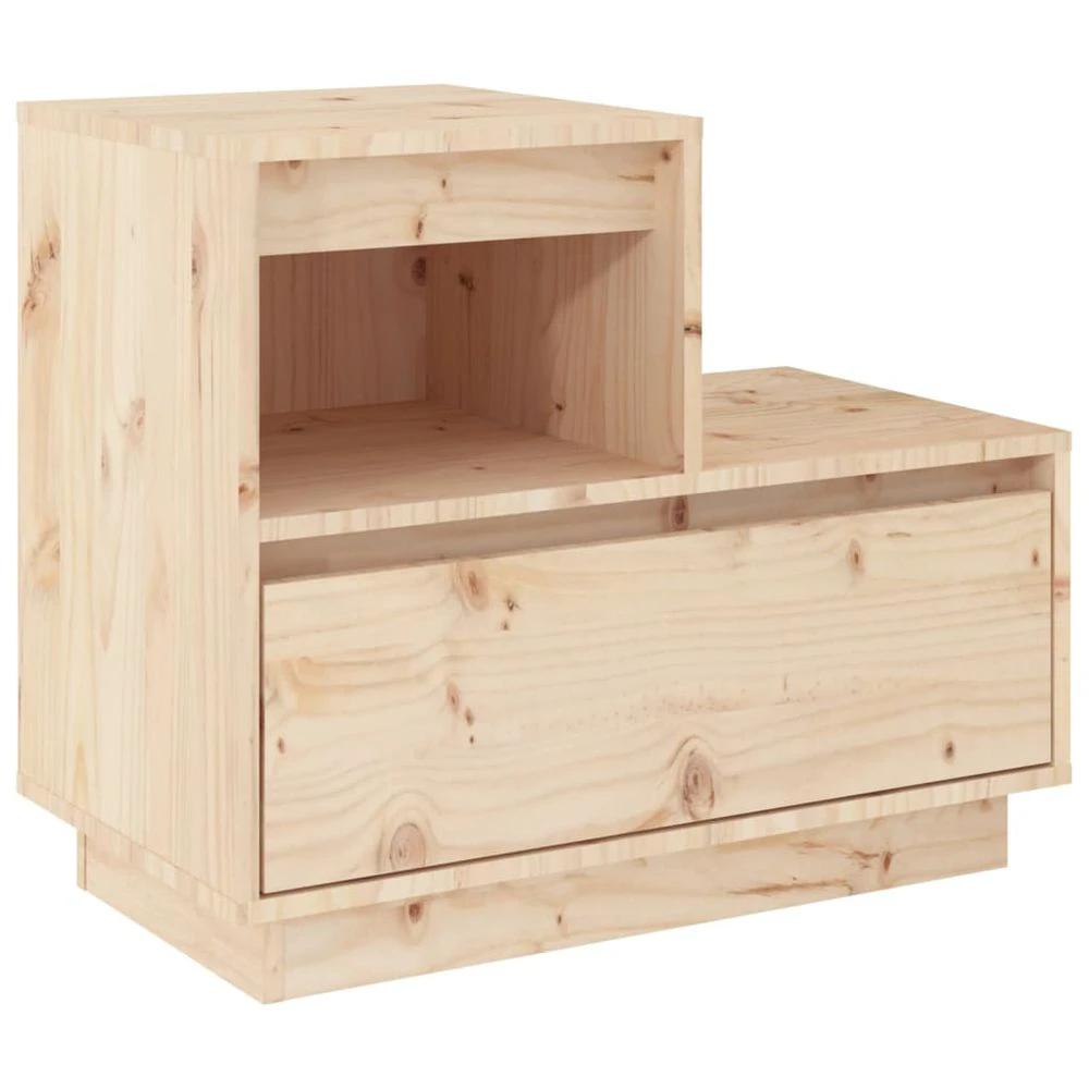 vidaXL Bedside Cabinet 60x34x51 cm vidaXL Solid Wood Pine - Nightstands Bedside Table
