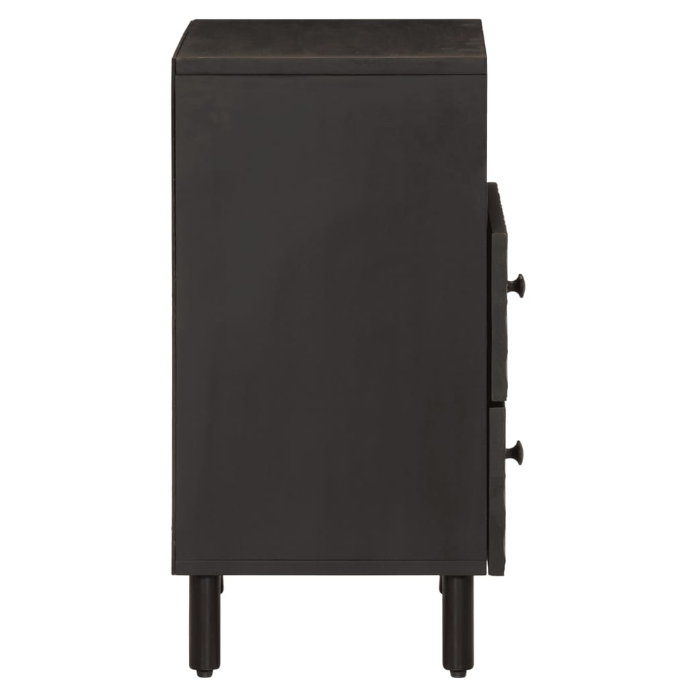 vidaXL Bedside Cabinet Black 50x33x60 cm vidaXL Solid Wood Mango - Nightstands Bedside Table