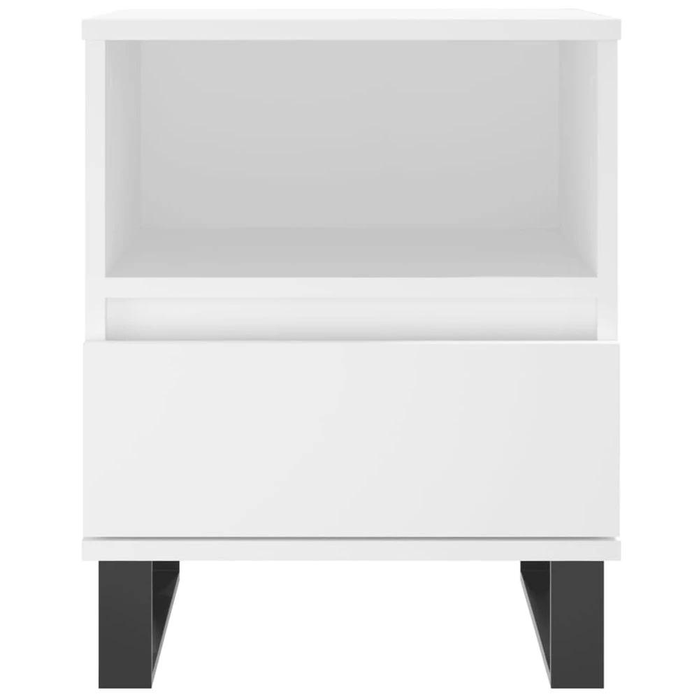 Bedside Cabinet White 40x35x50 cm vidaXL Engineered Wood by vidaXL