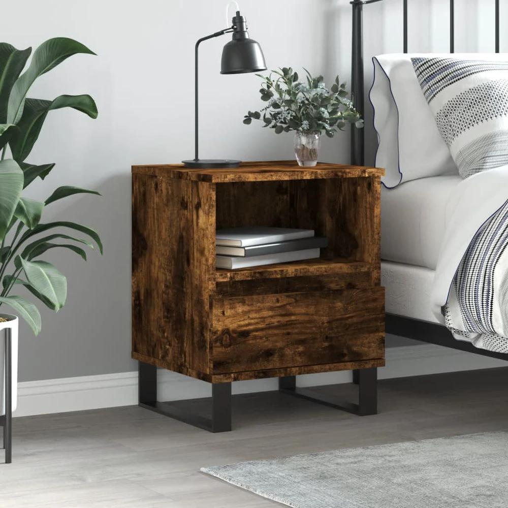 Bedside Cabinet White 40x35x50 cm vidaXL Engineered Wood by vidaXL