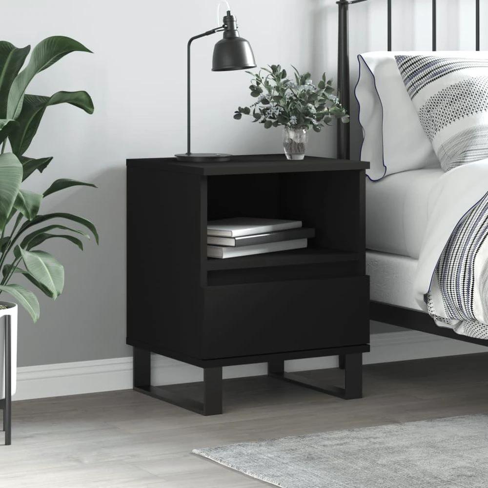 Bedside Cabinet White 40x35x50 cm vidaXL Engineered Wood by vidaXL