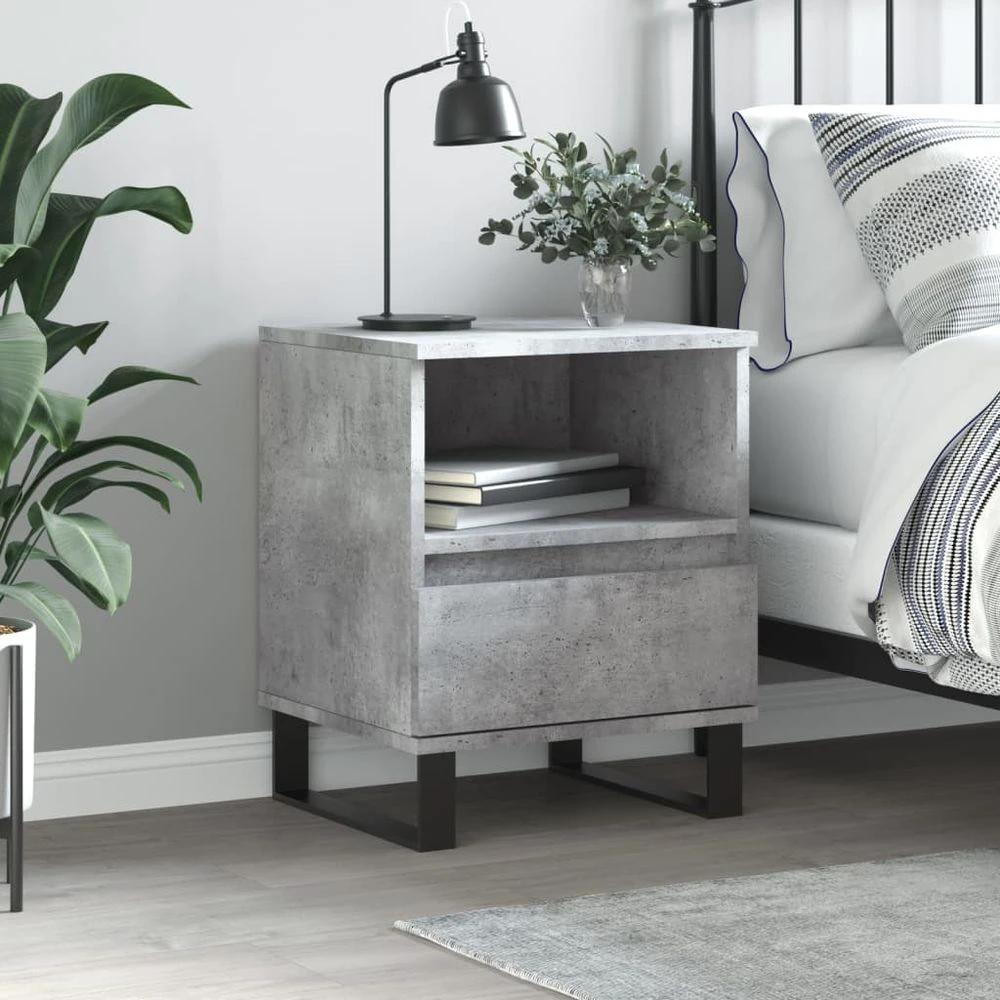 Bedside Cabinet White 40x35x50 cm vidaXL Engineered Wood by vidaXL