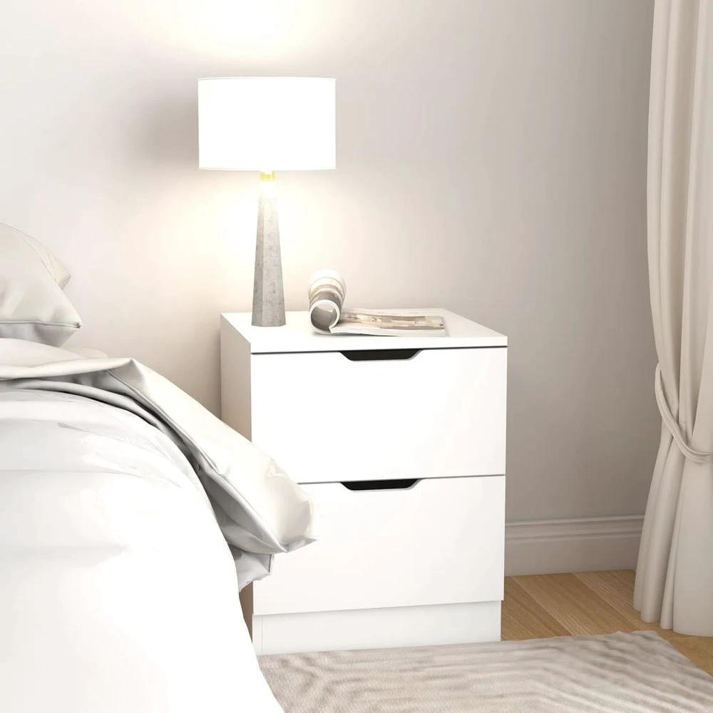 vidaXL Bedside Cabinet White 40x40x50 cm vidaXL Engineered Wood - Nightstands Bedside Table